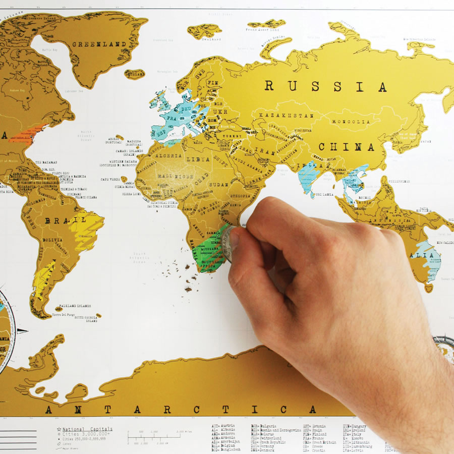 travel sized scratch map