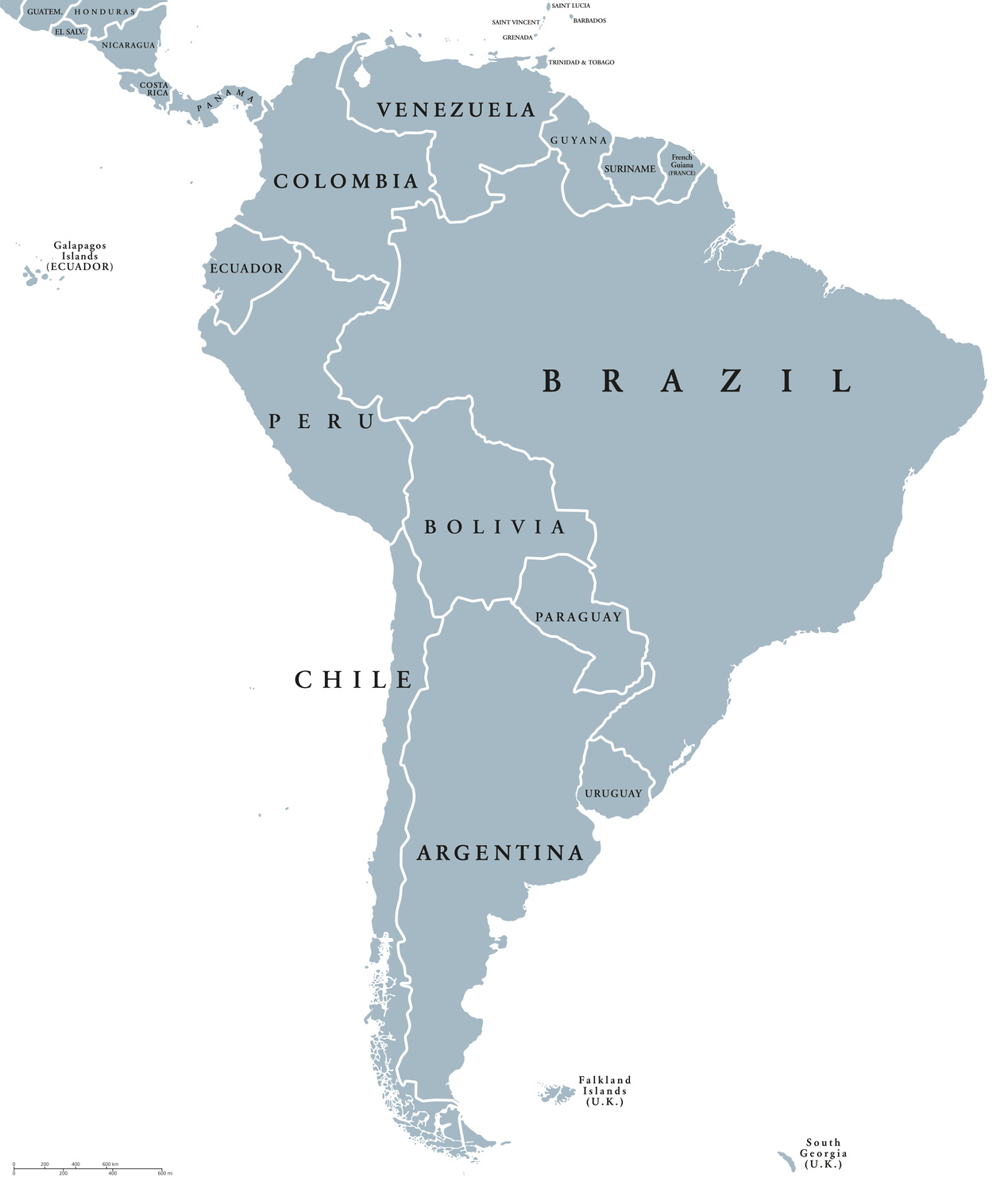 south america map