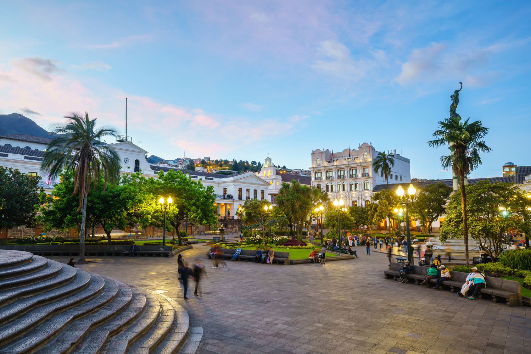 Plaza Grande in old town Quito, Ecuador