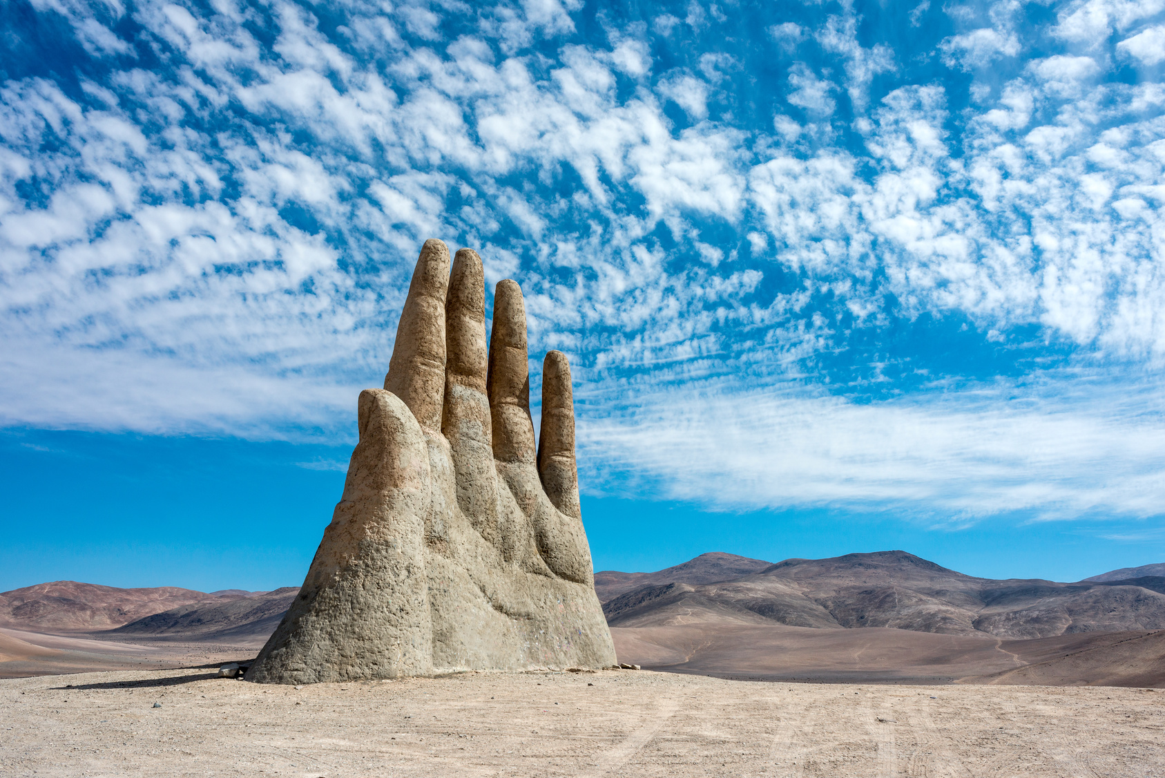 Hand in Atacama desert