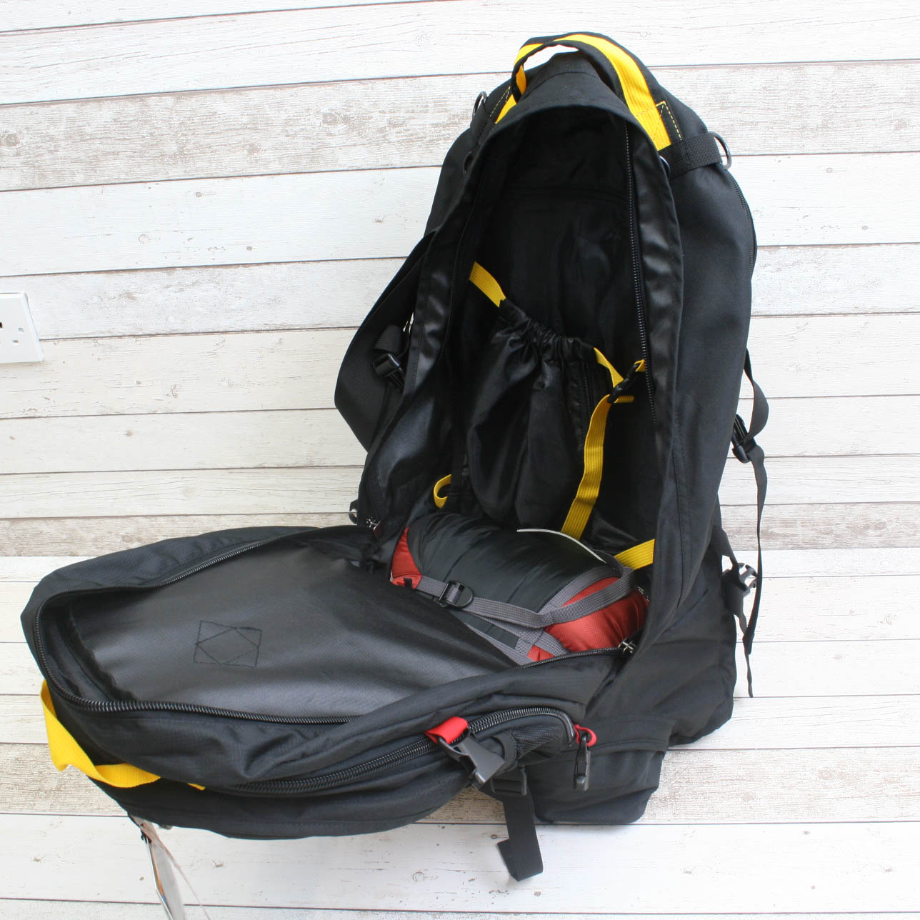 Packed with a 3 season sleeping bag