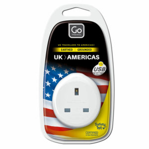 Go Travel Americas Travel Adapter + USB Charger