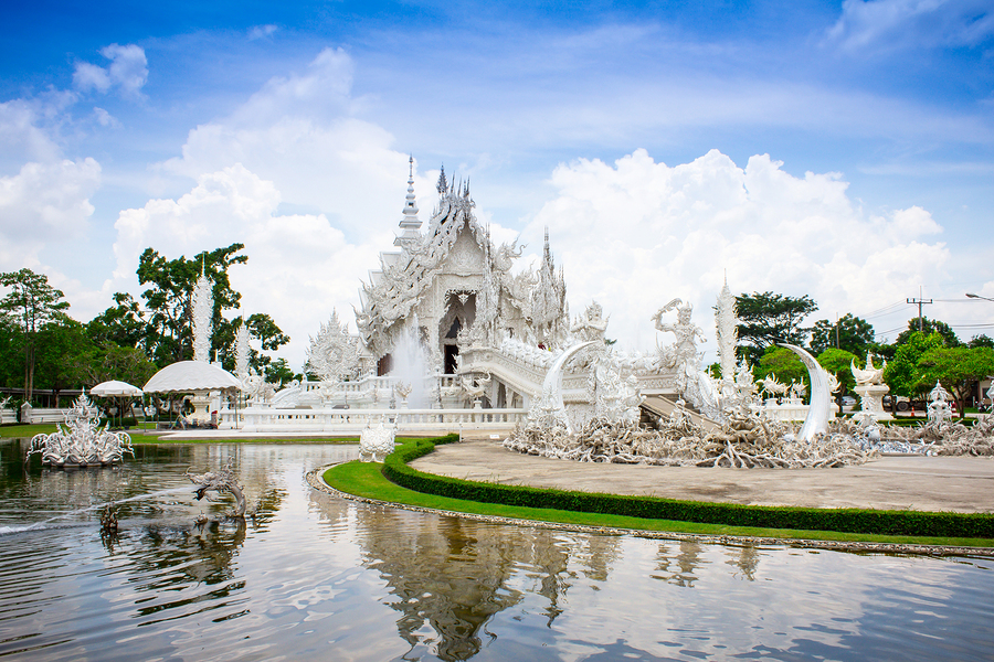 in Wat Rong Khun Chiang rai Thailand .