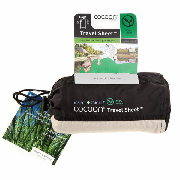 Cocoon AntiMosquito Sleeping Bag Liner Cotton Insect Shield Travel Sheet