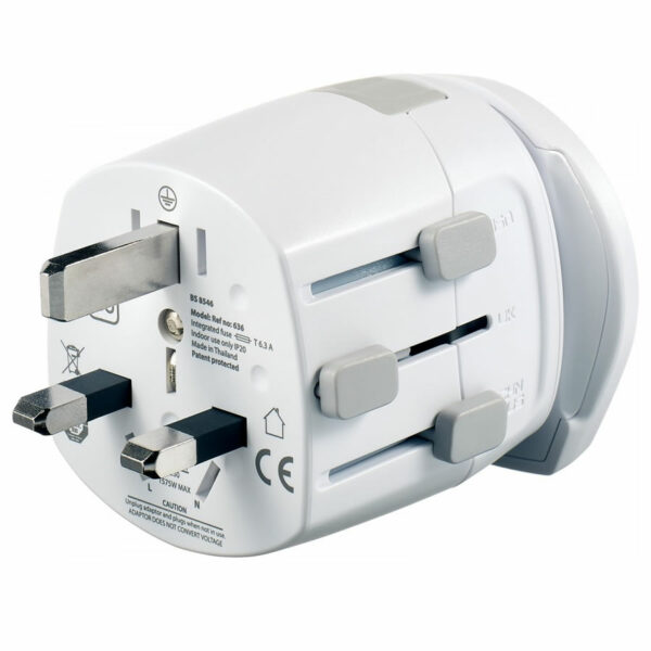 Go Travel Earthed Universal Plug Adapter