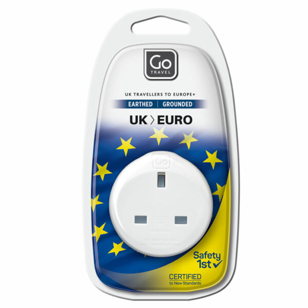 Go Travel Earthed Europe Plug Adapter