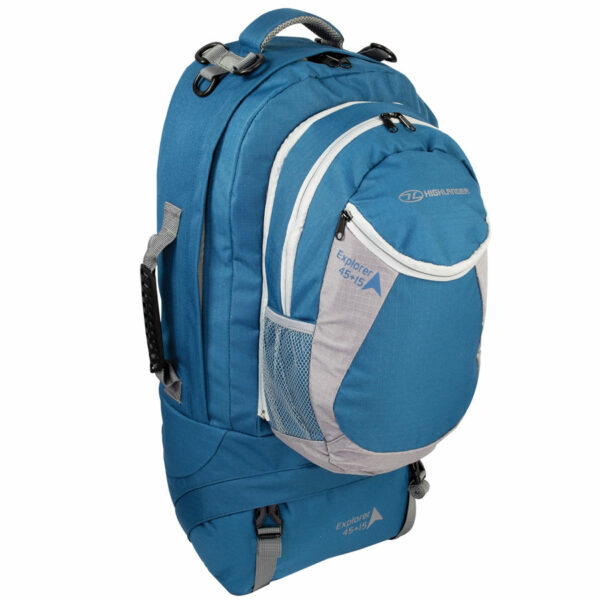 Highlander Explorer 45+15L Teal Travel Backpack