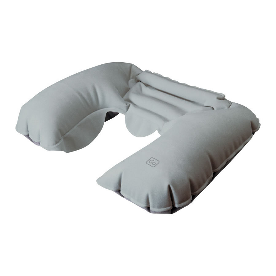 Portable Inflatable Travel Pillow Head Neck Support Cushion for Office and  Outdoors Grey - Bed Bath & Beyond - 18800546