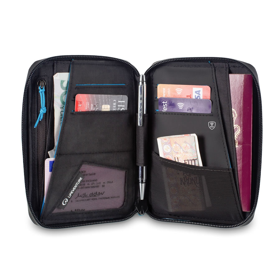 lifeventure rfid mini travel wallet