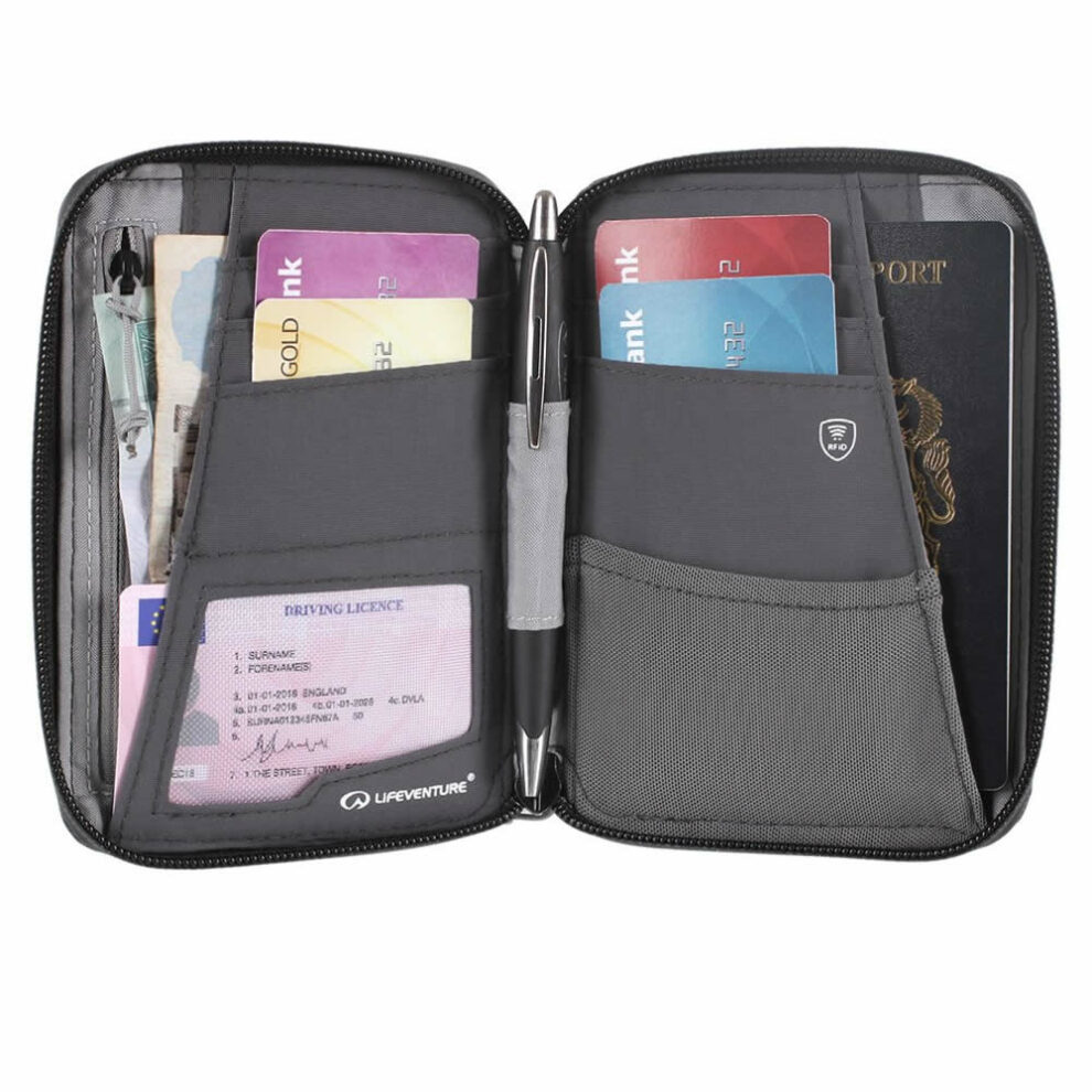Mini RFID Document Organiser Lifeventure Travel Wallet
