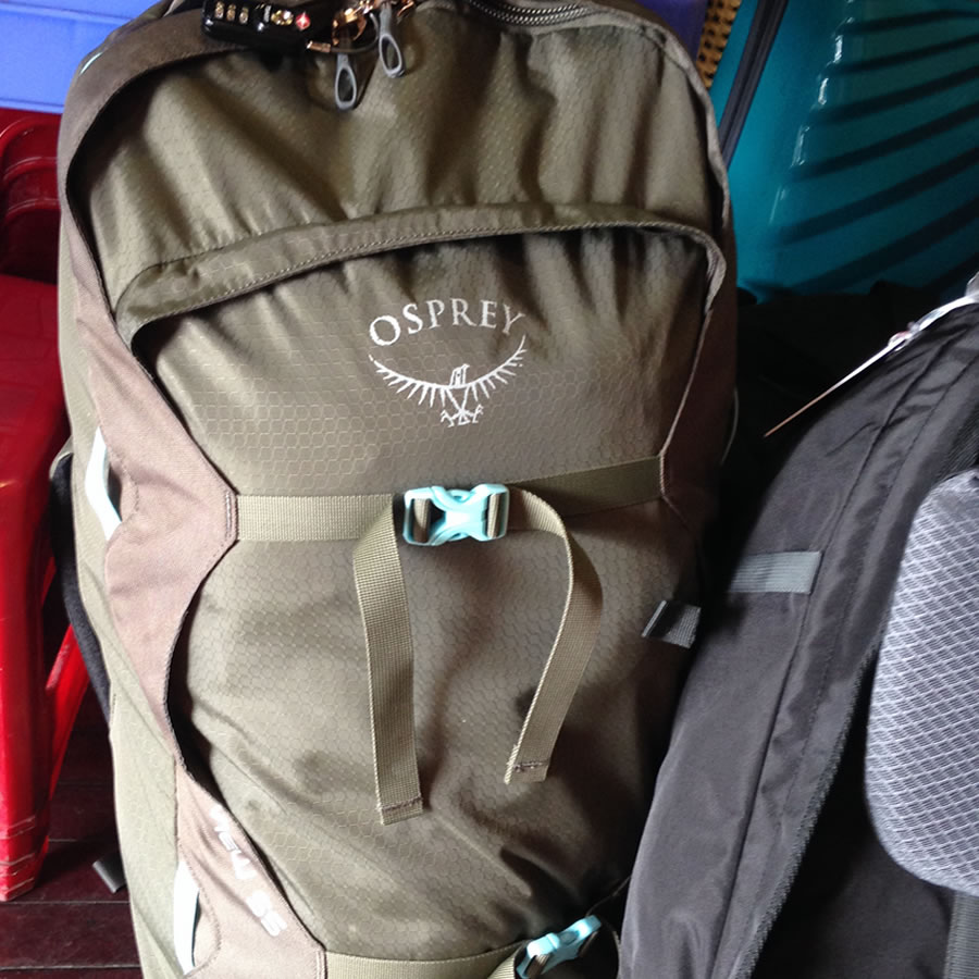 grey osprey backpack