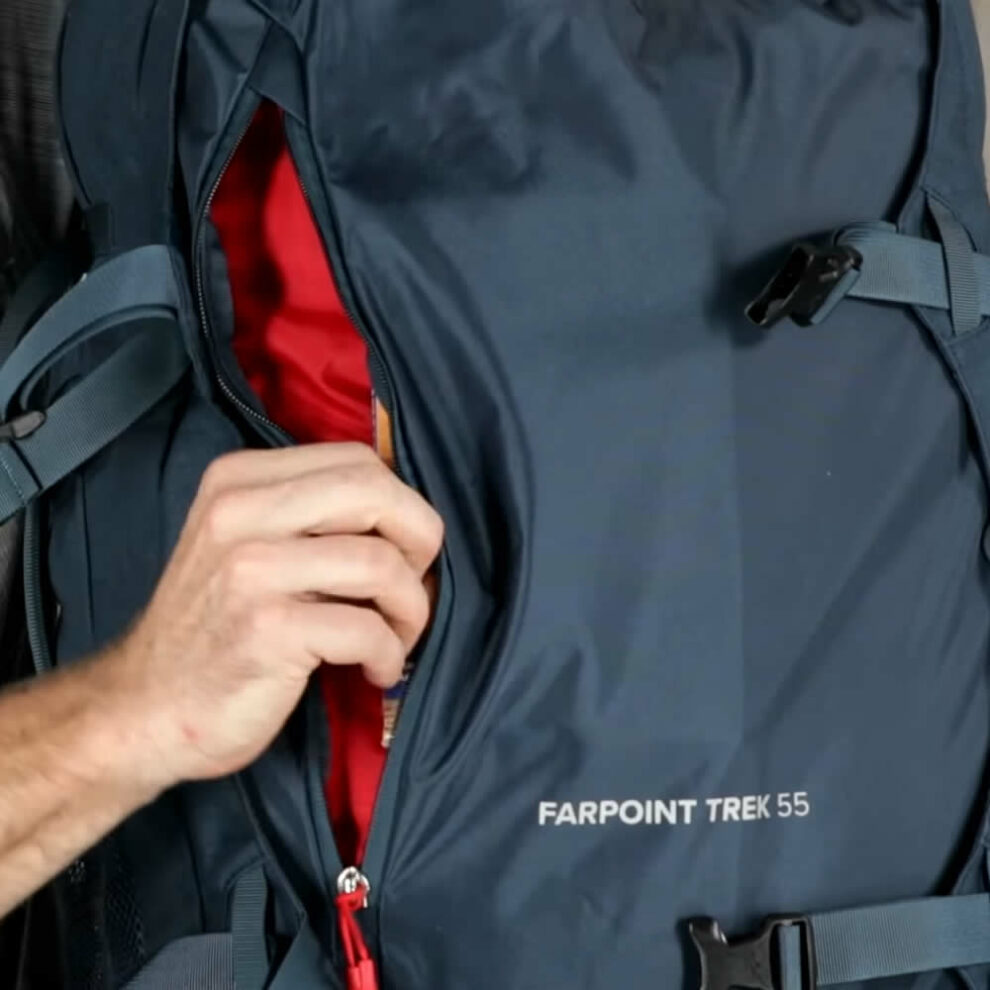 Buy Osprey Farpoint Trek 55 | Free UK Delivery | Muted Space Blue & Black