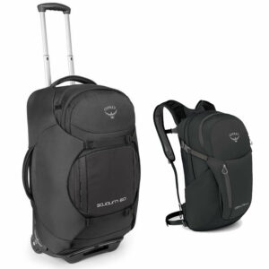 Osprey Sojourn 60 Wheeled Travel Backpack + Daylite Plus Daypack