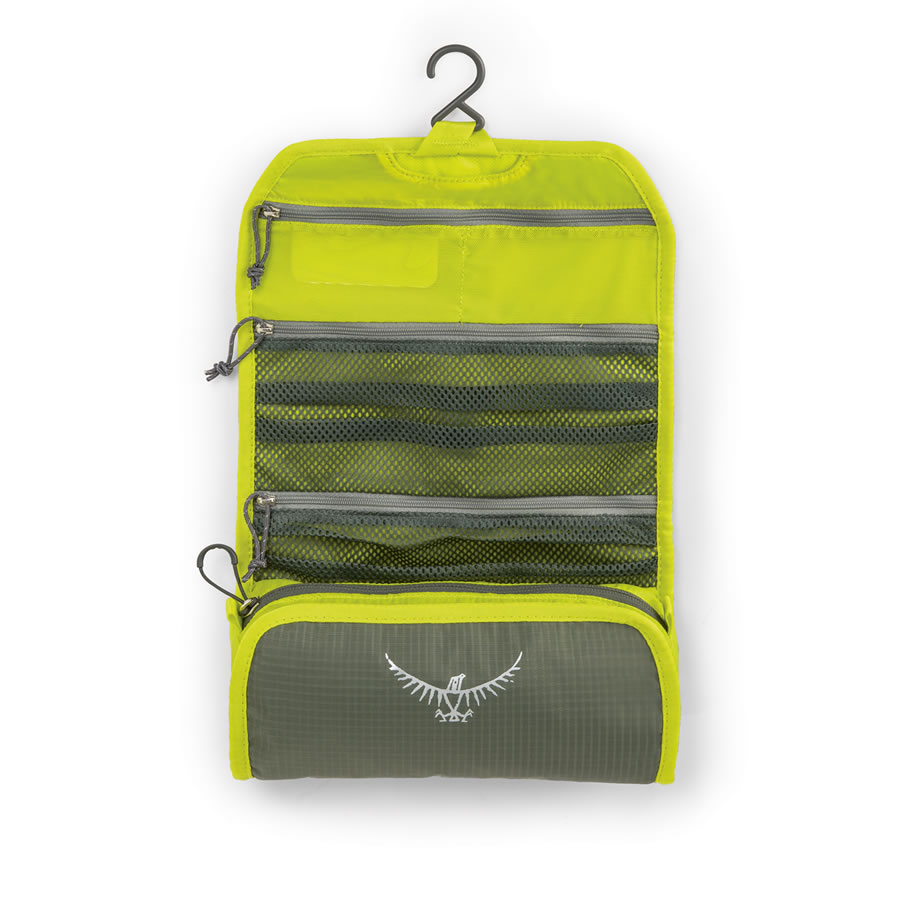 Osprey Folding Travel Wash Bag Ultralight Washbag Roll Electric Lime