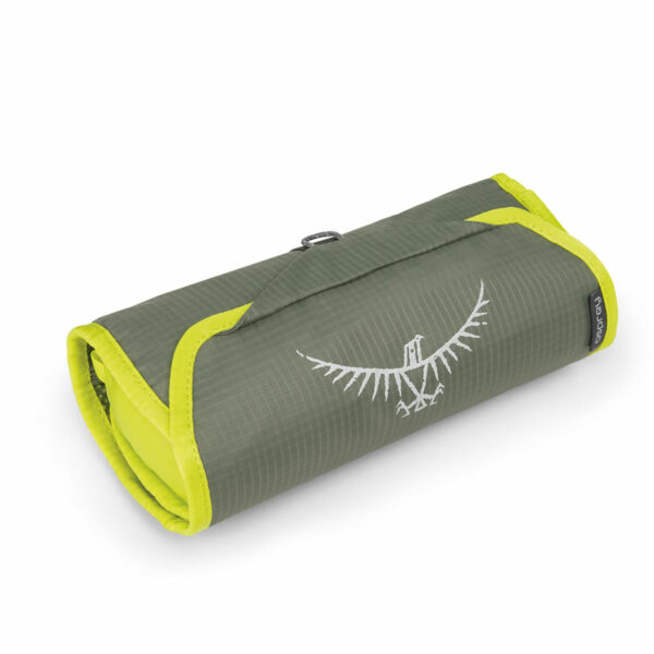 Osprey Folding Travel Wash Bag Ultralight Washbag Roll Electric Lime
