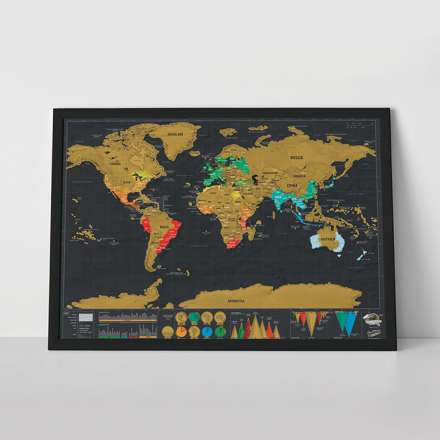 deluxe scratch map travel size