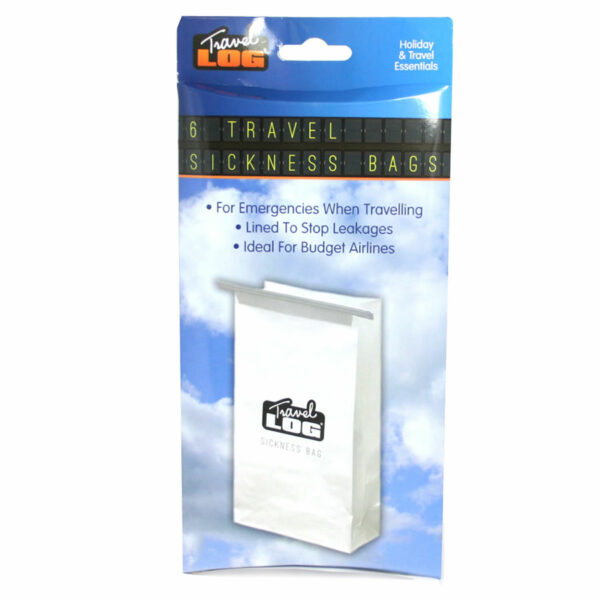 Sick Bags for Flights Travel Sickness Bag x 6