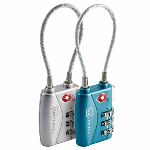 Go Travel TSA Combination Cable Lock Twin Pack