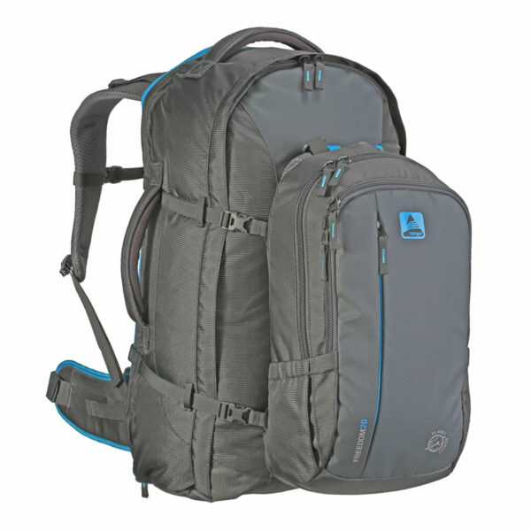 Vango Freedom II 60+20 Travel Backpack - Grey/Blue